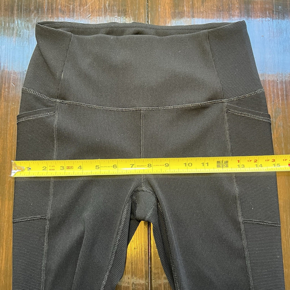 RBX Juniors Black Active Leggings Girls Size Medium Yoga Workout Pockets - Picture 9 of 11